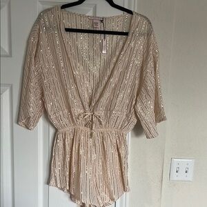 Victoria's Secret Cream Textured Fabric